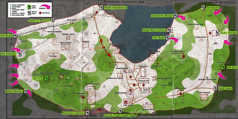 woods escape from tarkov map
